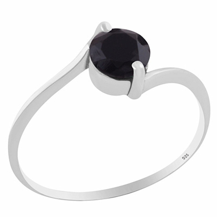 Stříbrný prsten s onyxem - 54 mm (US 7) 1,4 g