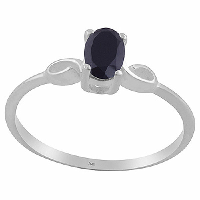 Stříbrný prsten s onyxem - 54 mm (US 7) 1,2 g