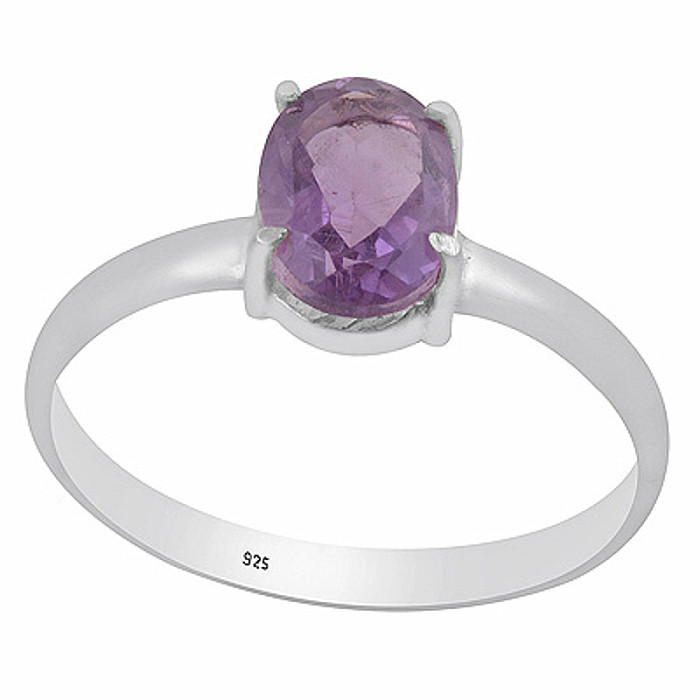 Stříbrný prsten s ametystem - 54 mm (US 7) 1,6 g