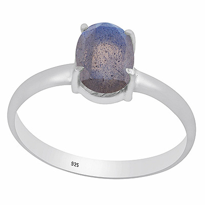 Stříbrný prsten s labradoritem - 59 mm (US 9), 1,5 g
