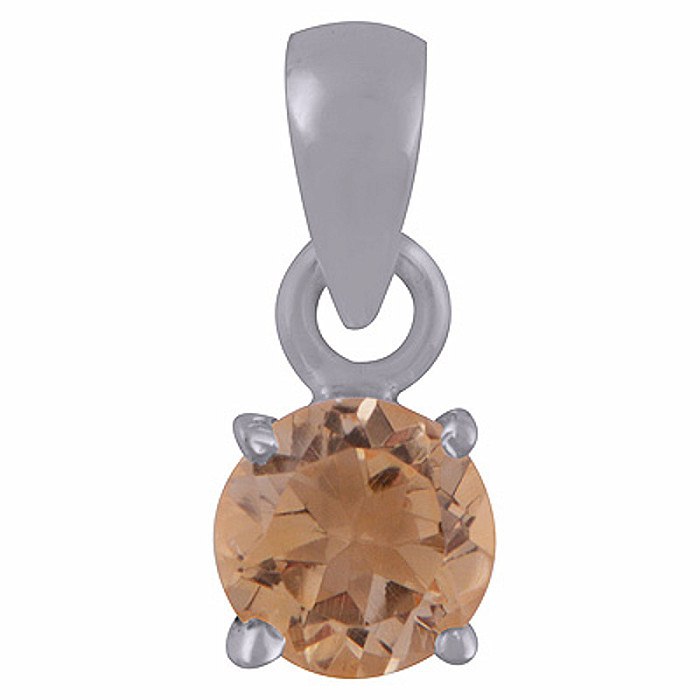 Levně Stříbrný přívěsek s citrínem - 6 mm, 1,4 g