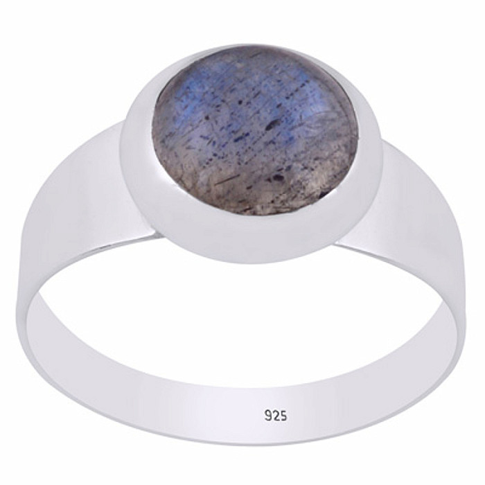 Pánský stříbrný prsten s labradoritem - 62 mm (US 10), cca 4,1 g