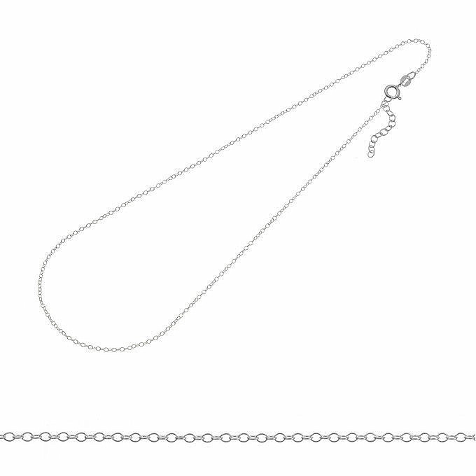 Levně Stříbrný řetízek Ag 925 nastavitelná délka 40 - 43 cm - 40 - 43 cm, 1,3 g