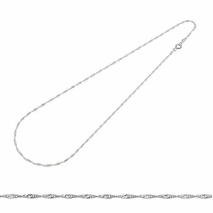 Levně Stříbrný řetízek jemný točený Singapur Ag 925 43 cm - 43 cm, 1,6 g