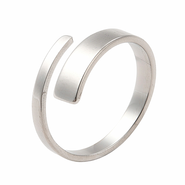 Dámský ocelový prsten Silver Simplicity - 53 mm