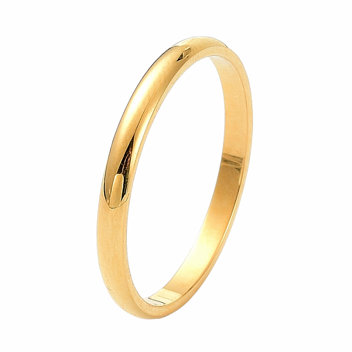 Dámský ocelový prsten Golden Simple - 56 mm