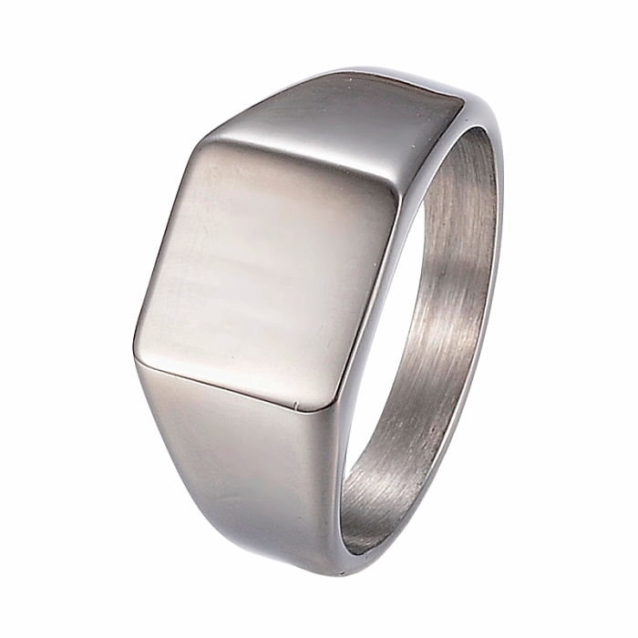 Pánský ocelový prsten Silver Seal - 60 mm