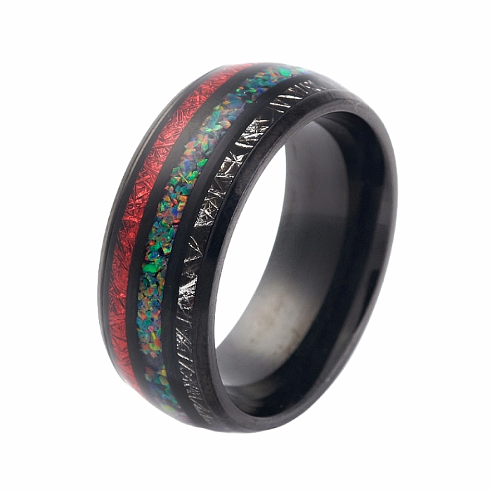 Levně Dámský ocelový prsten Green Circle - 54 mm (US 7)