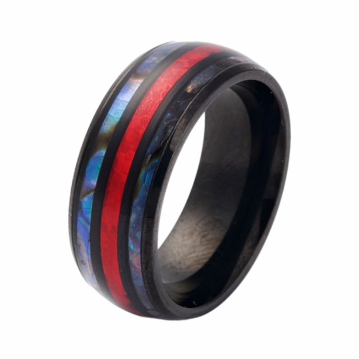 Dámský ocelový prsten Red Circle - 54 mm