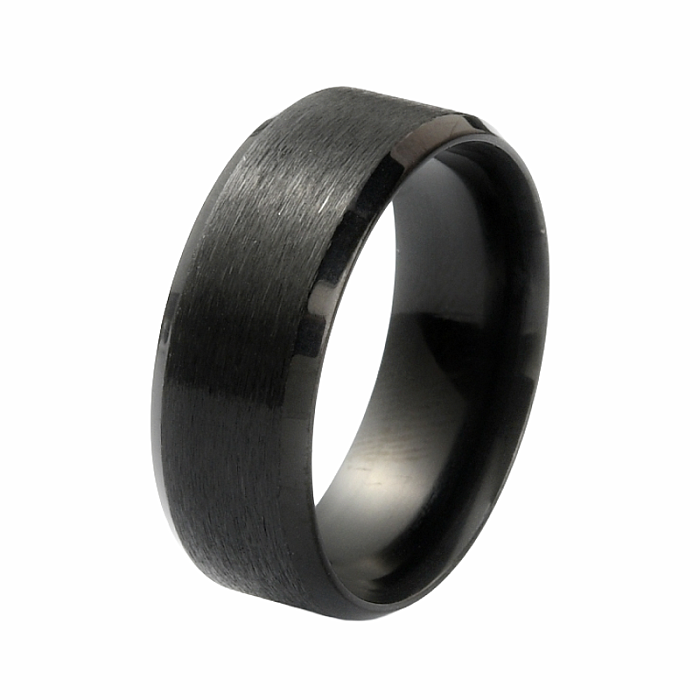 Pánský ocelový prsten Black Base - 58 mm