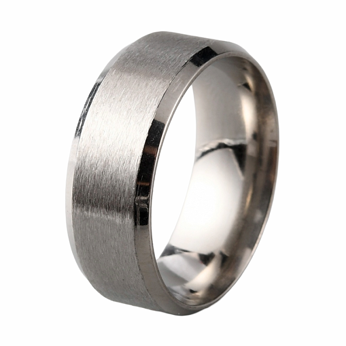 Pánský ocelový prsten Silver Base - 58 mm