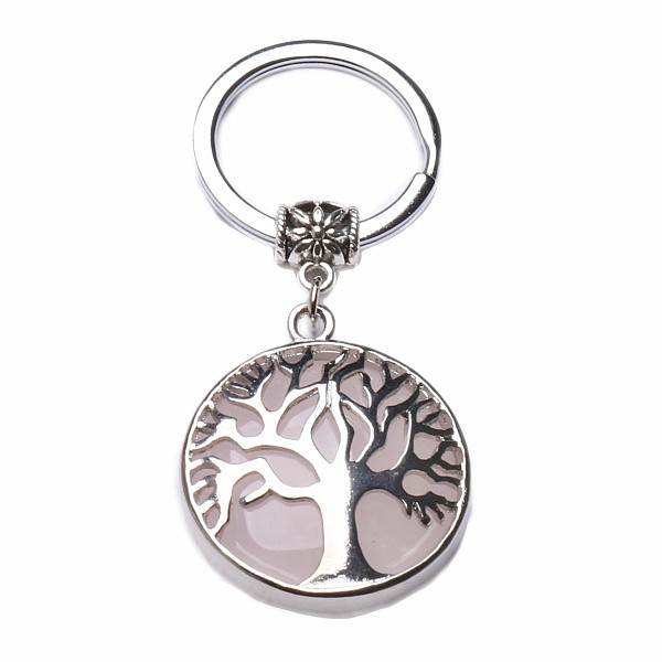 Klíčenka s růženínem a stromem života - délka cca 6 cm