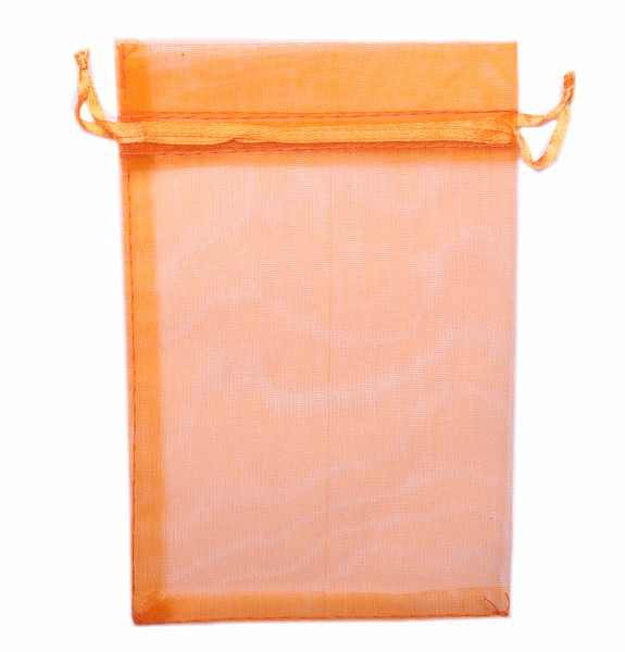 Levně Dárkový sáček organza 10 x 15 cm oranžový - 10 x 15 cm