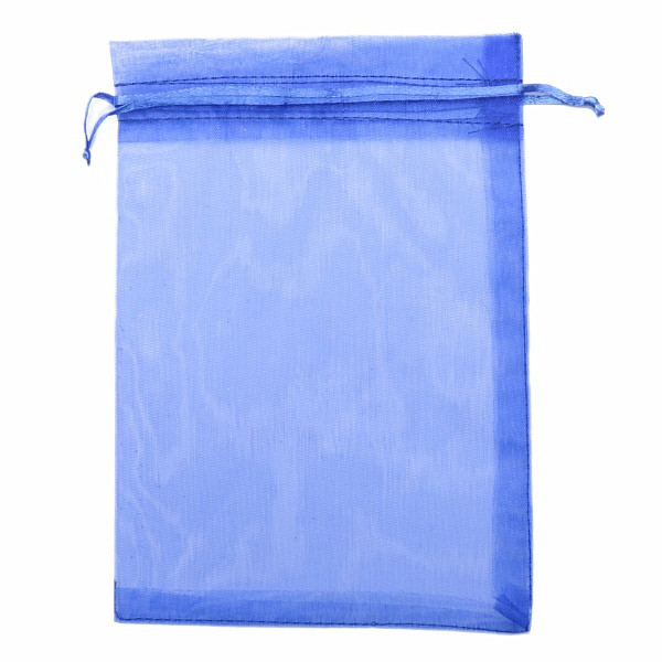 Levně Dárkový sáček organza 13 x 18 cm tmavě modrý - 13 x 18 cm