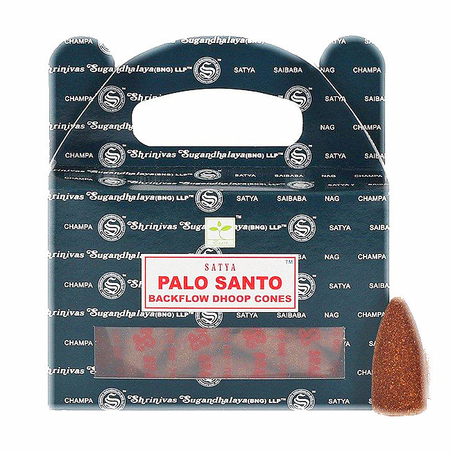 Levně Vonné kužely pro tekoucí dým Satya Palo Santo Backflow Cones - 24 ks
