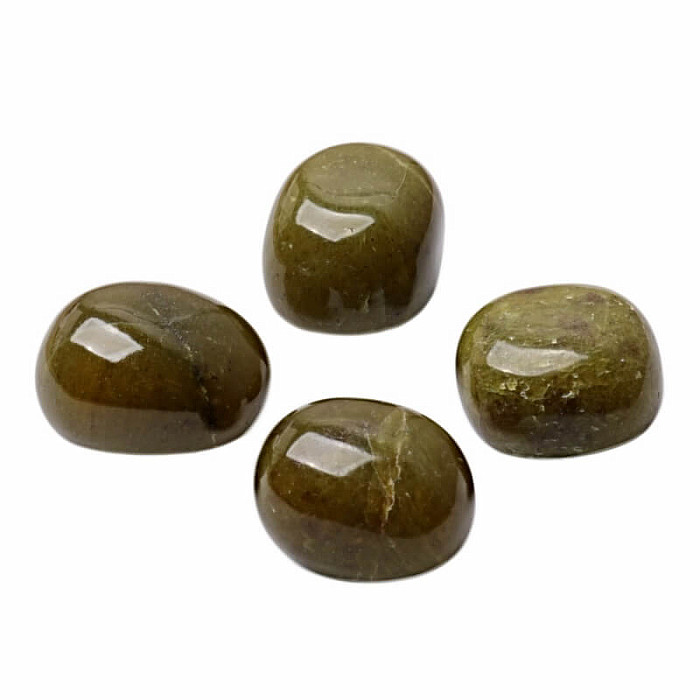 Serpentin olivový tromlovaný - L - cca 2,5 - 3 cm