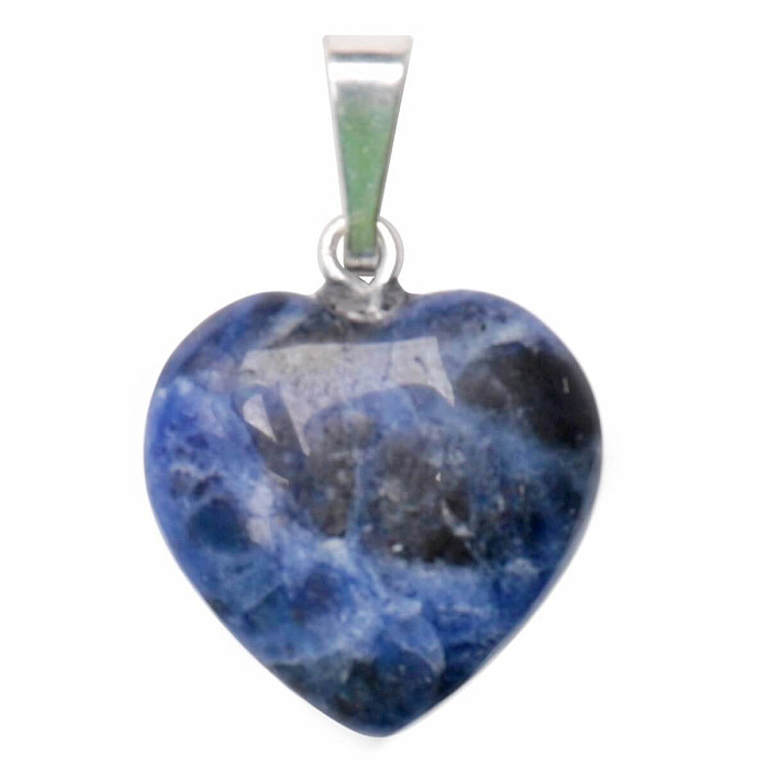 Sodalit přívěsek ve tvaru srdíčka - cca 1,5 cm