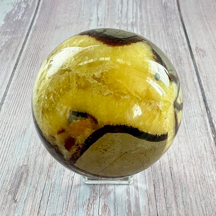 Septárie leštěná koule Madagaskar 33 - cca ø 7,4 cm, 572,9 g