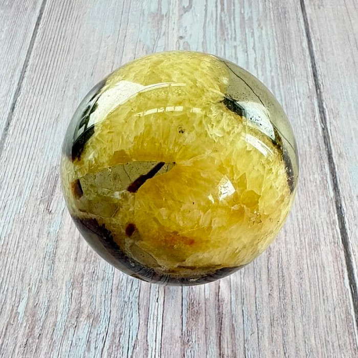 Septárie leštěná koule Madagaskar 34 - cca ø 7,5 cm, 586,9 g