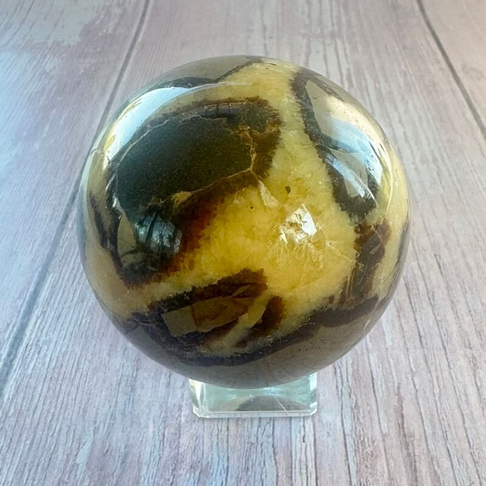 Septárie leštěná koule Madagaskar 41 - cca ø 6,9 cm, 455,6 g