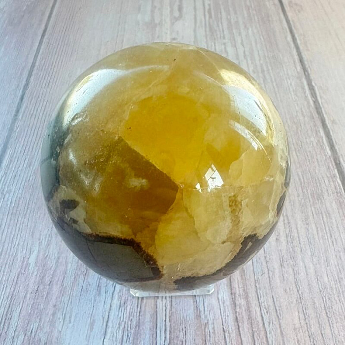 Septárie leštěná koule Madagaskar 42 - cca ø 7,3 cm, 547,6 g