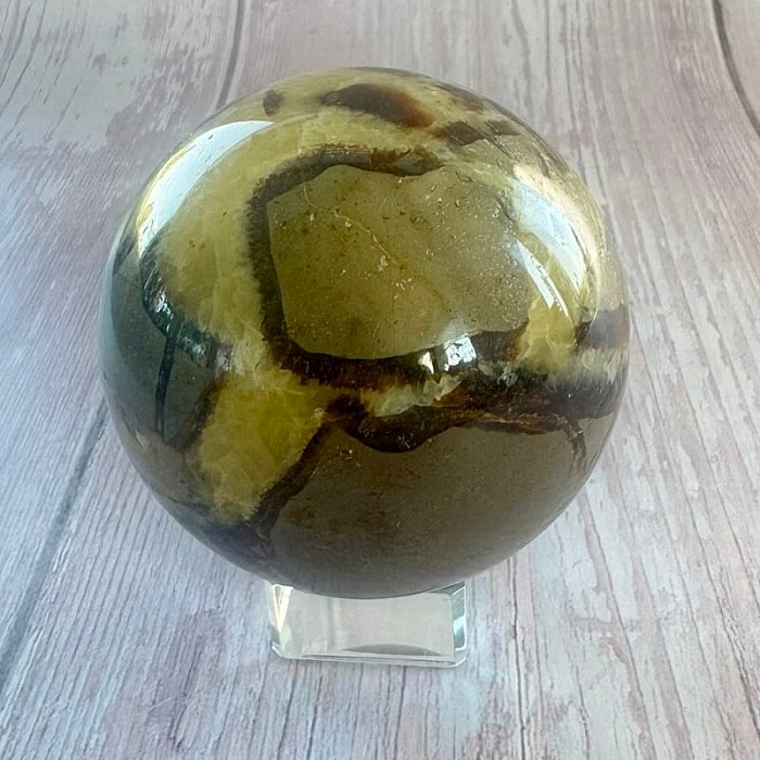 Septárie leštěná koule Madagaskar 44 - cca ø 6,8 cm, 453,1 g