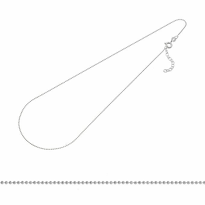 Levně Stříbrný řetízek korálkový Ag 925 nastavitelná délka 40 - 43 cm - 40 - 43 cm, 1,7 g