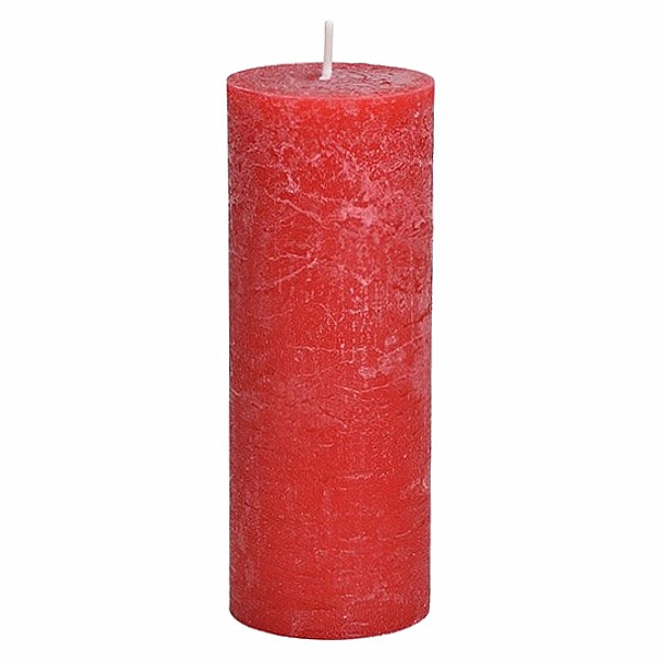 Levně Parafínová stolní svíčka červená 18 cm - 18 x 6,8 cm
