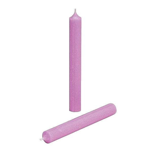 Levně Parafínová stolní svíčka fialová 18 cm - 18 x 2 cm