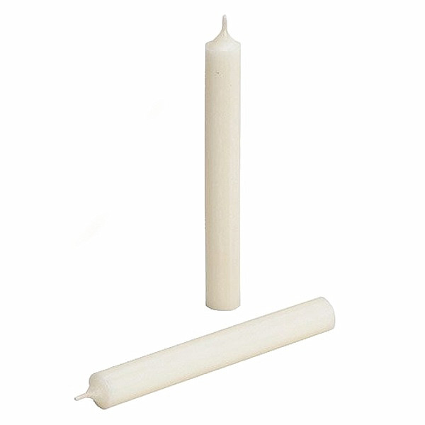 Levně Parafínová stolní svíčka slonová kost 18 cm - 18 x 2 cm