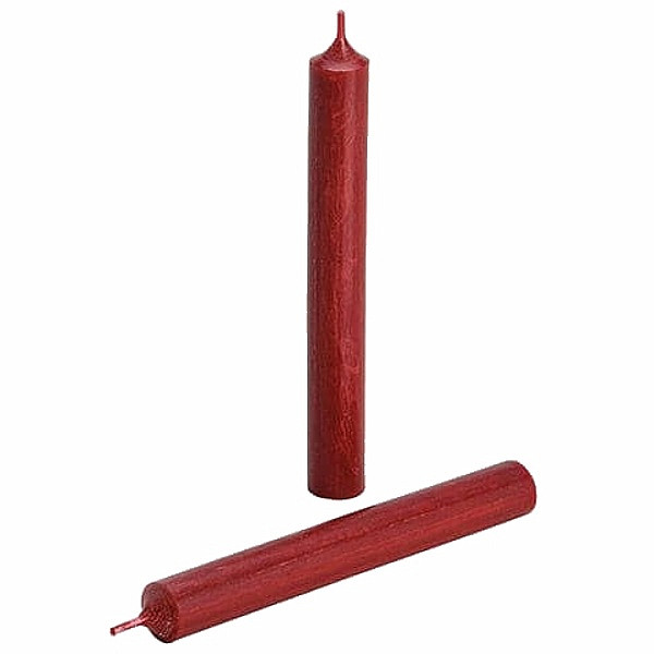 Levně Parafínová stolní svíčka tmavě červená 18 cm - 18 x 2 cm