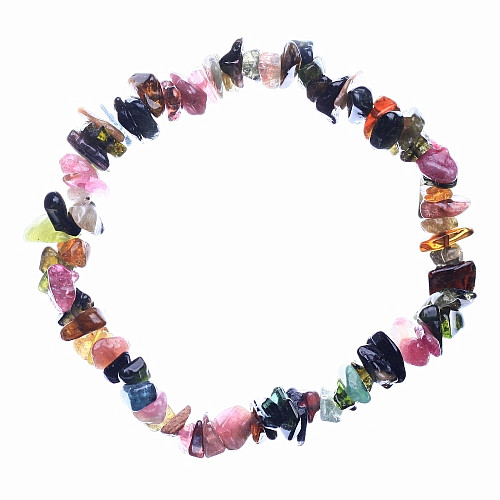 Levně Turmalín multicolor náramek sekaný