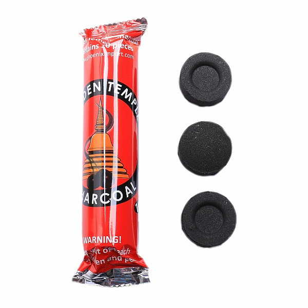 Rychlozápalné uhlíky Golden Temple - 10 ks, ø 3,3 cm