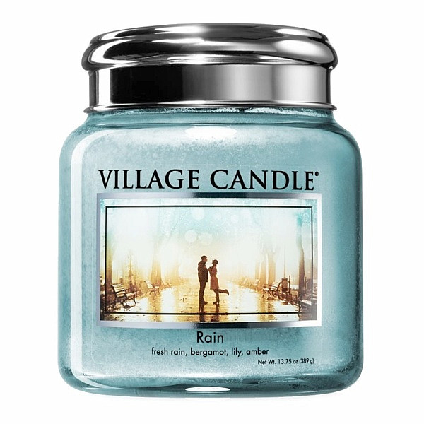 Levně Village candle Rain - déšť vonná svíčka ve skle 390 g - cca 390 g