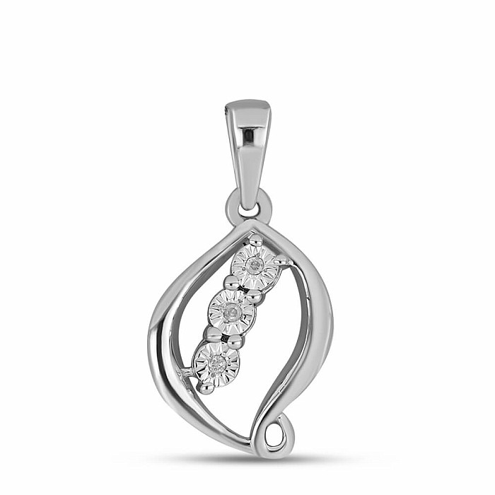 Přívěsek stříbrný s broušeným diamantem Ag 925 017310 DIA - 1,7 cm, 1,7 g