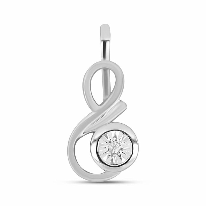 Přívěsek stříbrný s broušeným diamantem Ag 925 017315 DIA - 1,6 cm, 1,1 g