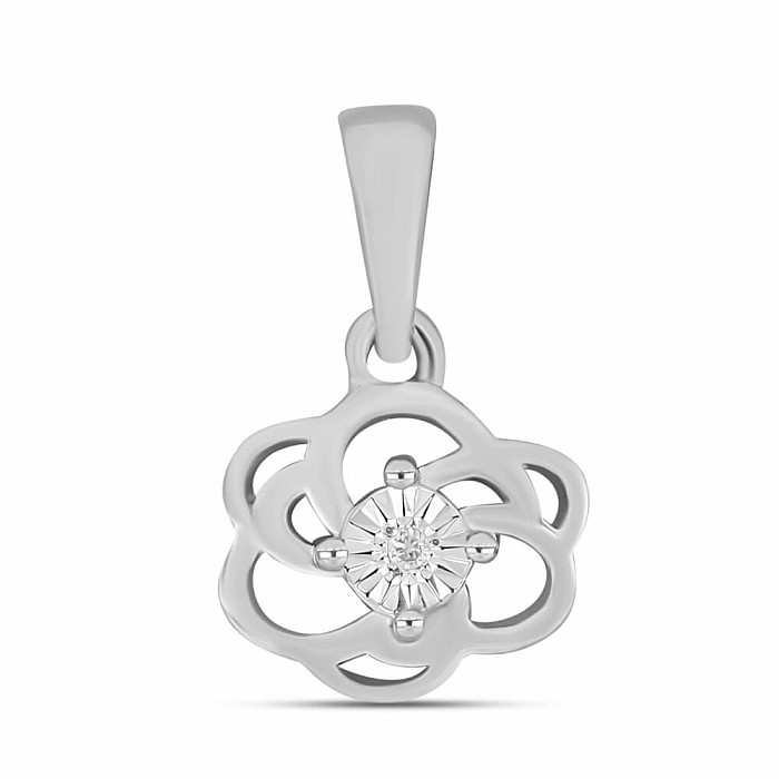 Přívěsek stříbrný s broušeným diamantem Ag 925 017374 DIA - 0,85 cm, 0,8 g