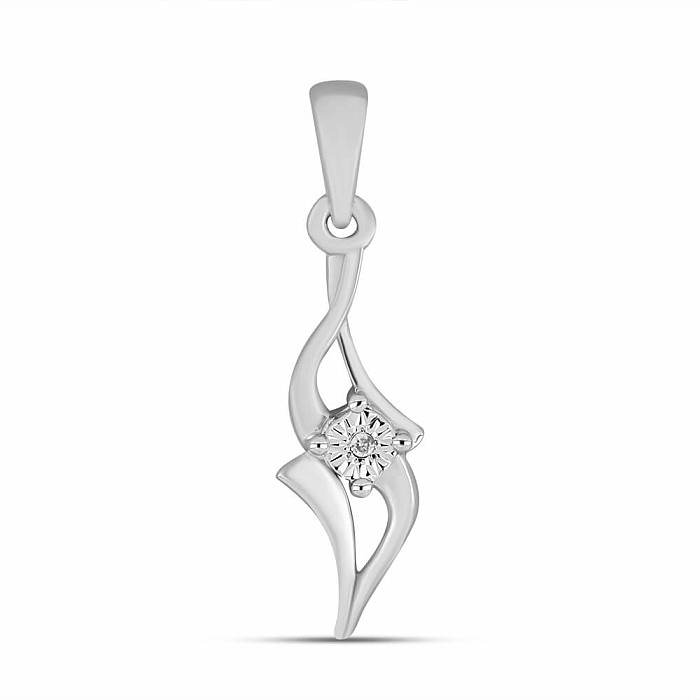 Přívěsek stříbrný s broušeným diamantem Ag 925 017387 DIA - 2,1 cm, 1,1 g