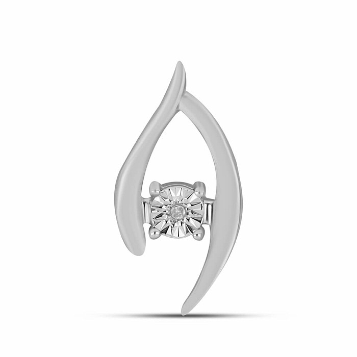 Přívěsek stříbrný s broušeným diamantem Ag 925 027157 DIA - 2,1 cm, 1 g