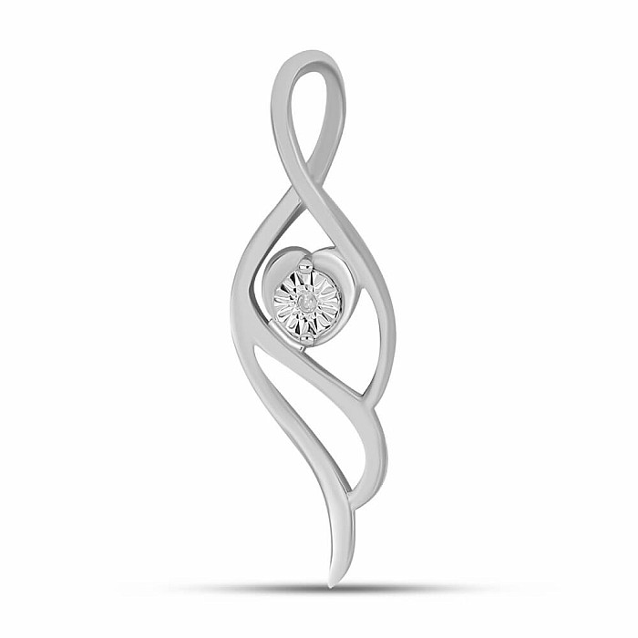 Přívěsek stříbrný s broušeným diamantem Ag 925 027160 DIA - 3,1 cm, 1,4 g