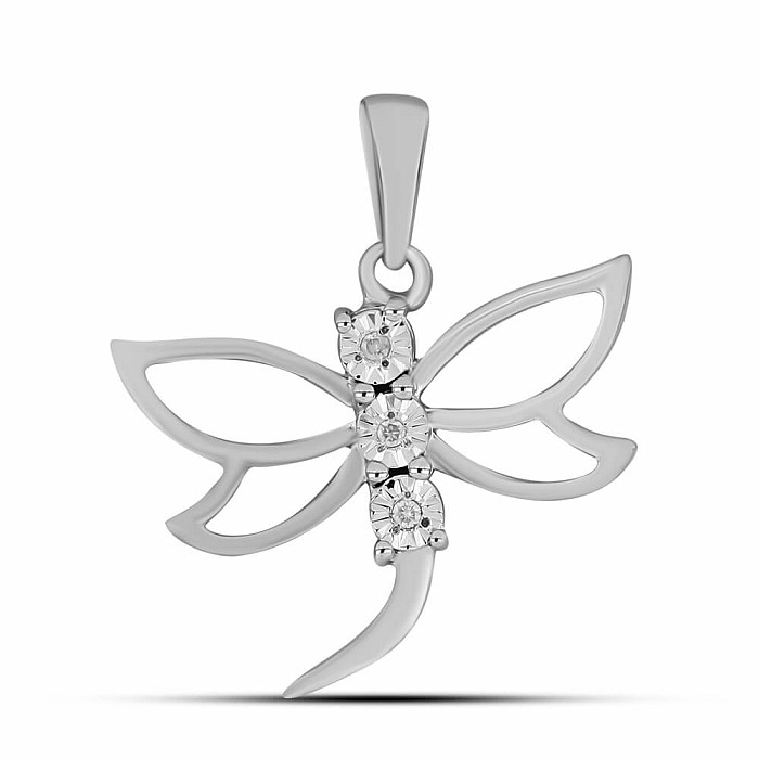 Přívěsek stříbrný s broušeným diamantem Ag 925 027161 DIA - 1,9 cm, 1,2 g