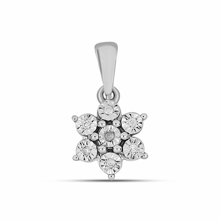 Přívěsek stříbrný s broušeným diamantem Ag 925 027283 DIA - 1,1 cm, 1,4 g