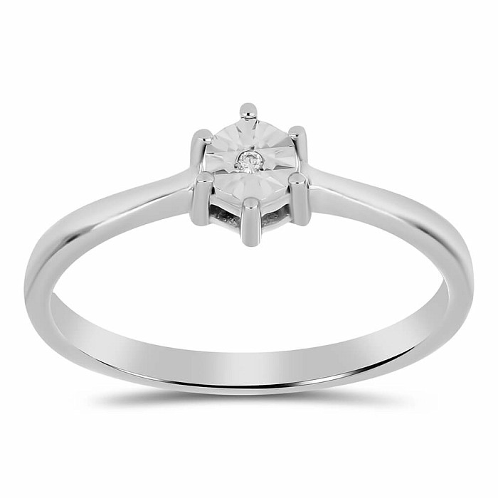 Prsten stříbrný s broušeným diamantem Ag 925 017346 DIA - 59 mm , 1,8 g