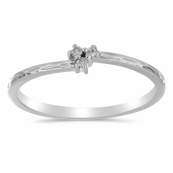 Prsten stříbrný s broušeným diamantem Ag 925 050206 DIA - 62 mm , 1,5 g