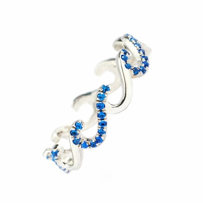 Stříbrný prsten Blue Wave - 58 mm (US 9), 2,49 g