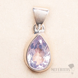Amethyst lavender cut pendant silver Ag 925 P1