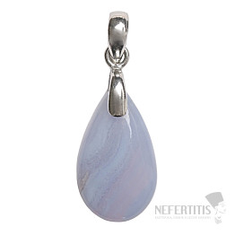 Agate lace blue pendant silver Ag 925 No. 1