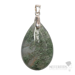 Moss agate pendant silver Ag 925 no. 1