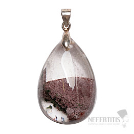 Lodolit - křišťál s inkluzemi přívěsek stříbro Ag 925 č. 1