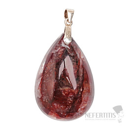 Hematoid (hematite in crystal) pendant silver Ag 925 No. 10